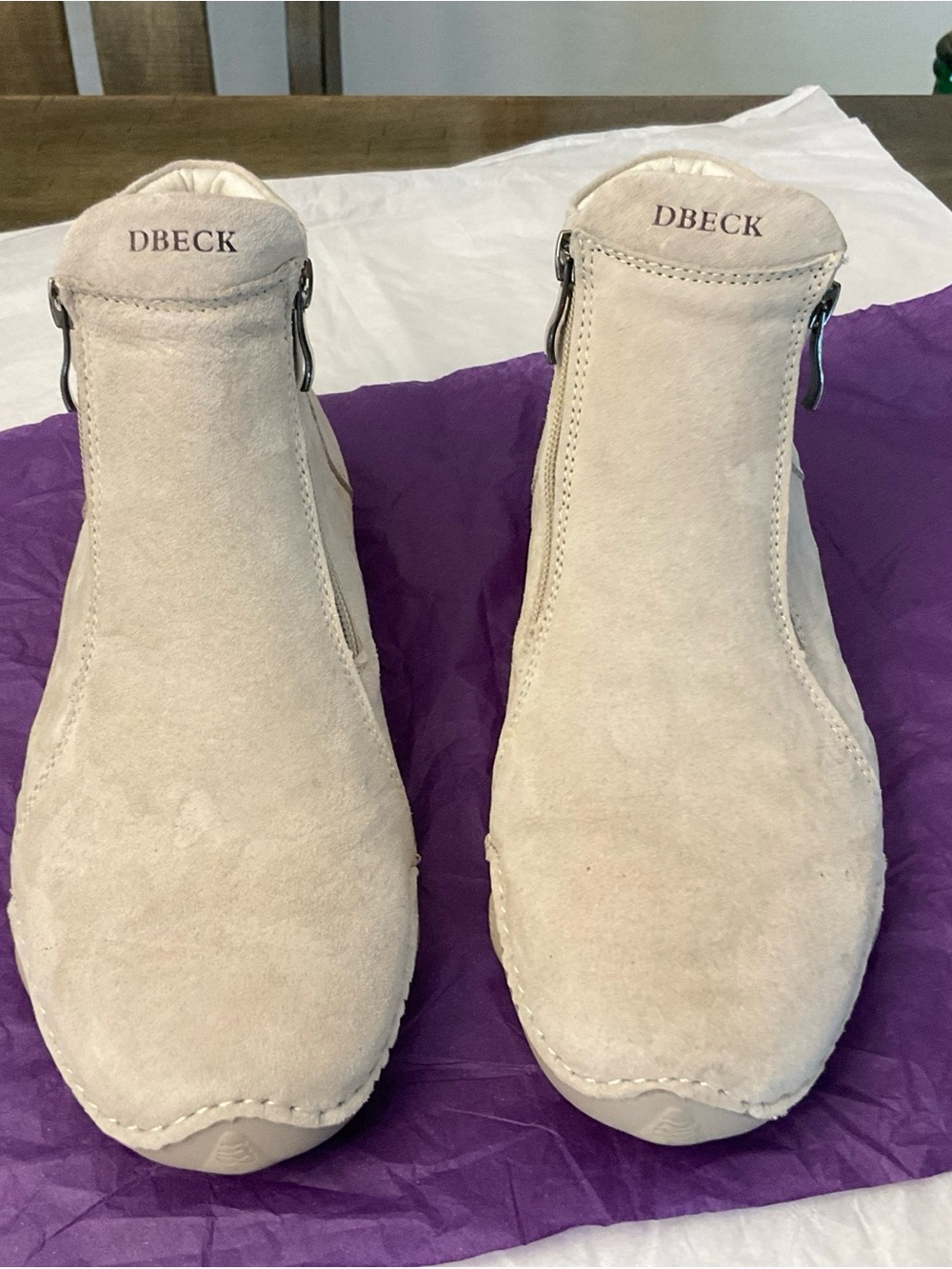 Dbeck chukka women's suede waterproof ankle boots sz 8